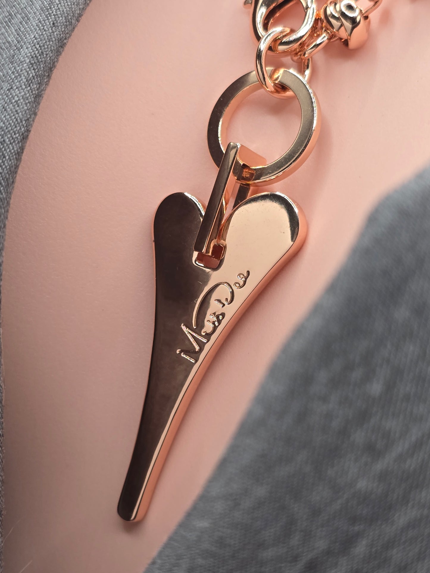 ROSE GOLD 70CM LONG KNOTTED CHAIN NECKLACE*