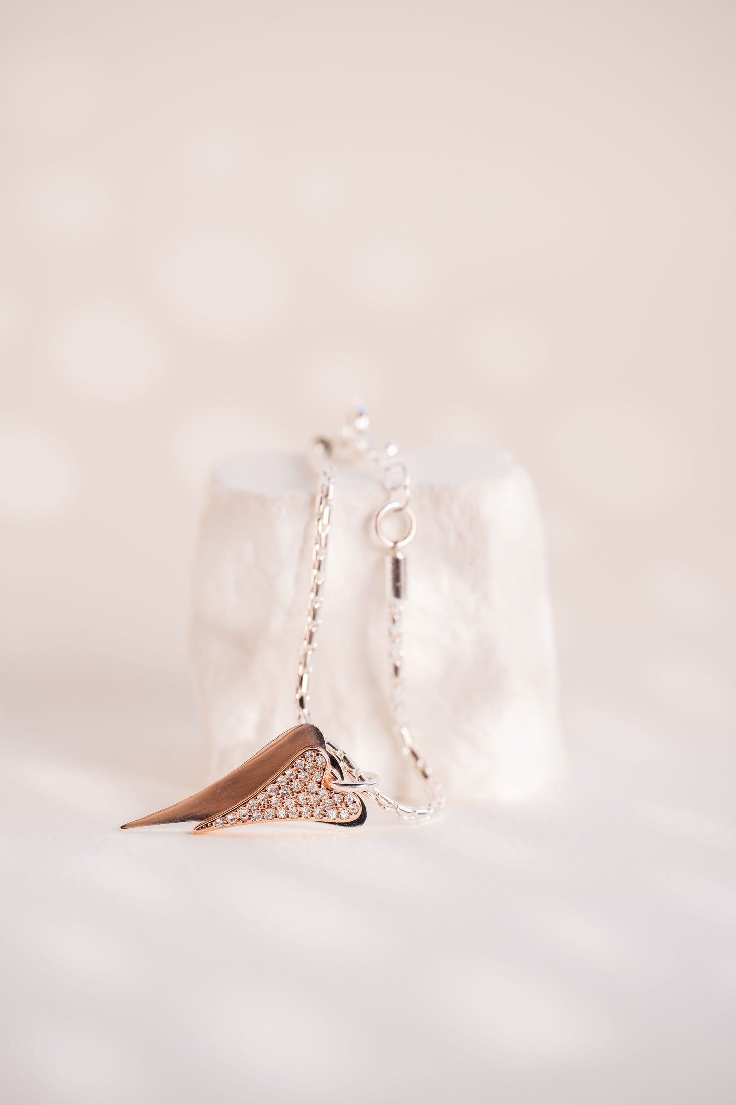SILVER/ROSE GOLD HEARTS BRACELET*