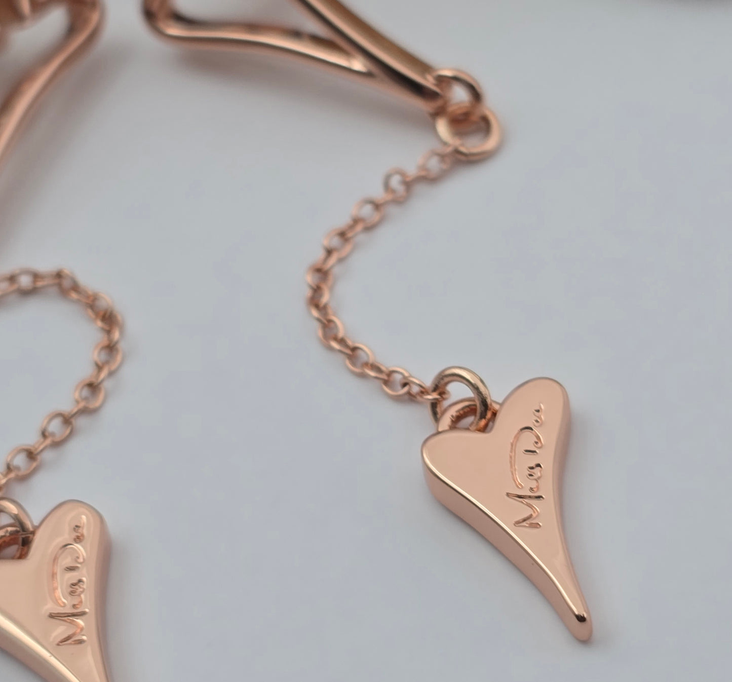 ROSE GOLD HOLLOW HEART EARRINGS*