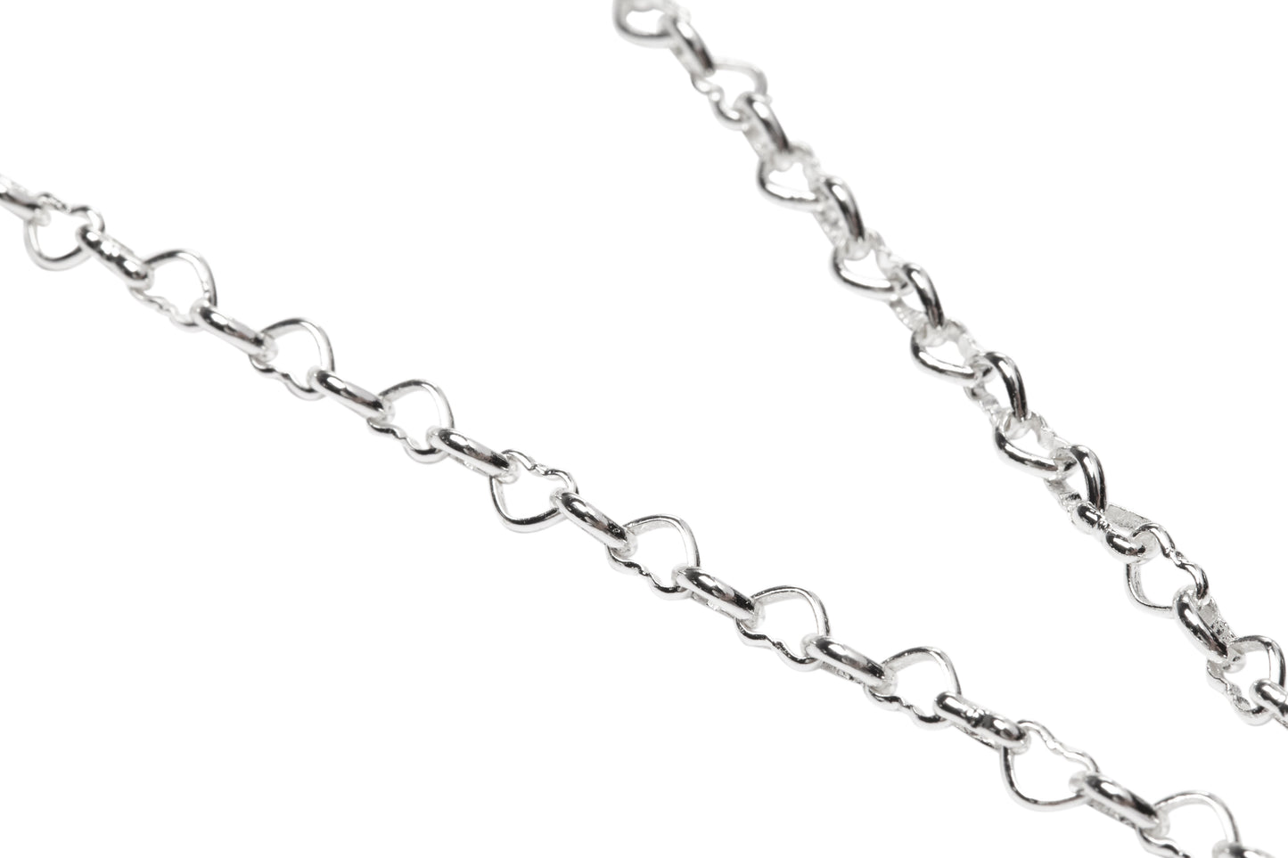 SILVER SOLID BRAND LOGO HEART NECKLACE*