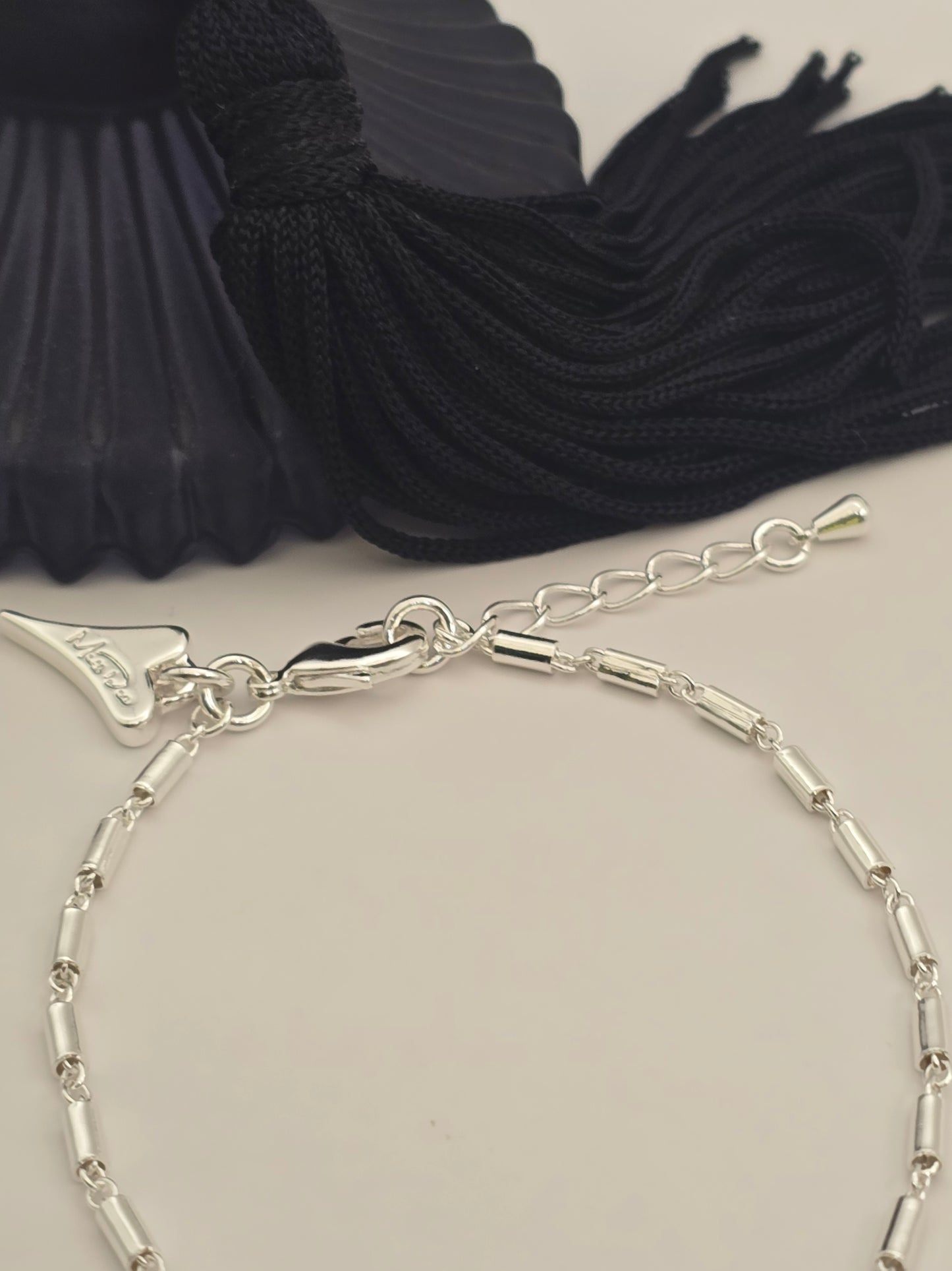 SILVER DIAMANTE HEART BRACELET*
