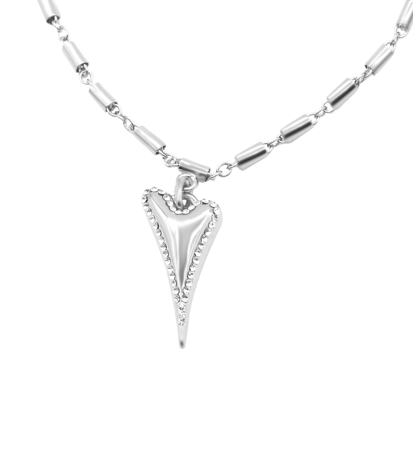 SILVER DIAMANTE HEART BRACELET*