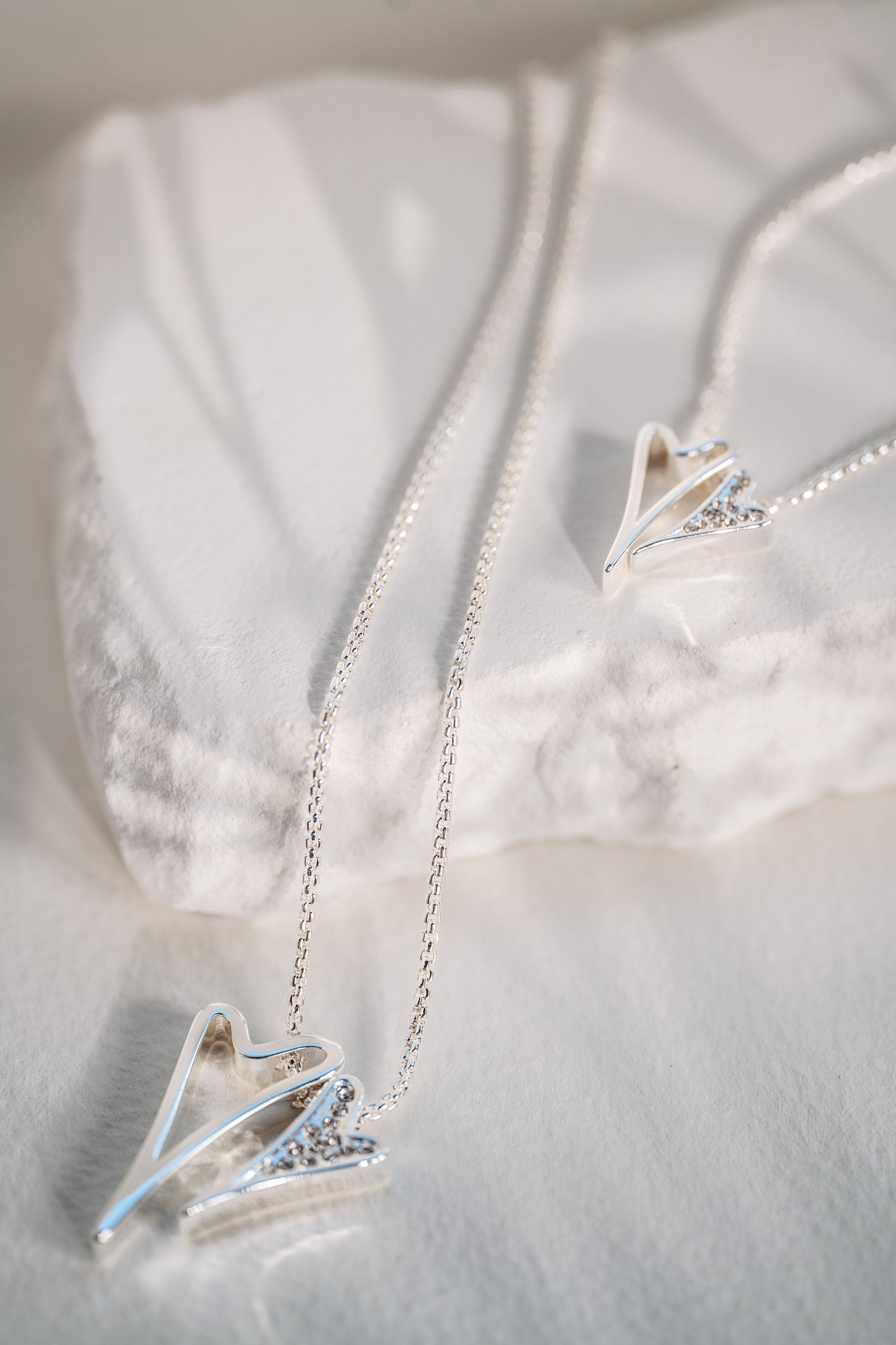 SILVER DOUBLE HEART BRACELET *