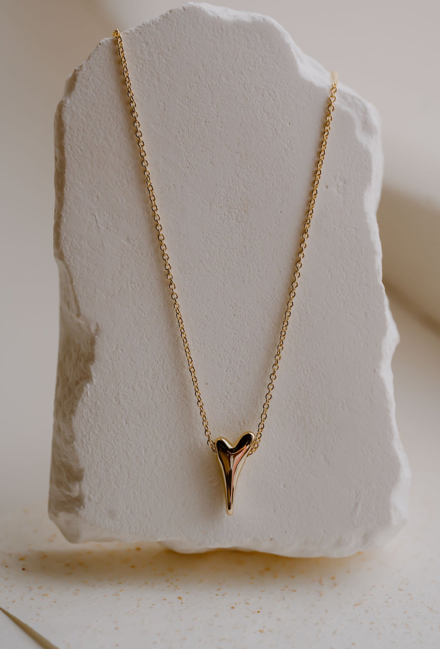 NEW!!! YELLOW GOLD BUBBLE HEART NECKLACE *