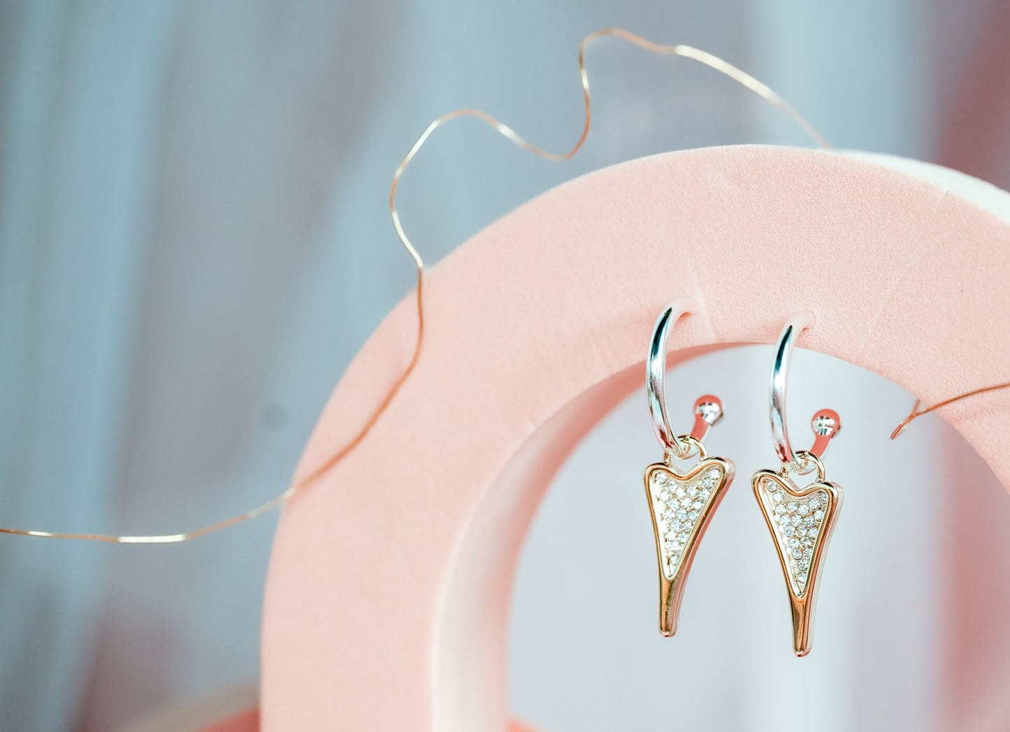 NEW!!!SILVER/YELLOW GOLD EARRINGS *
