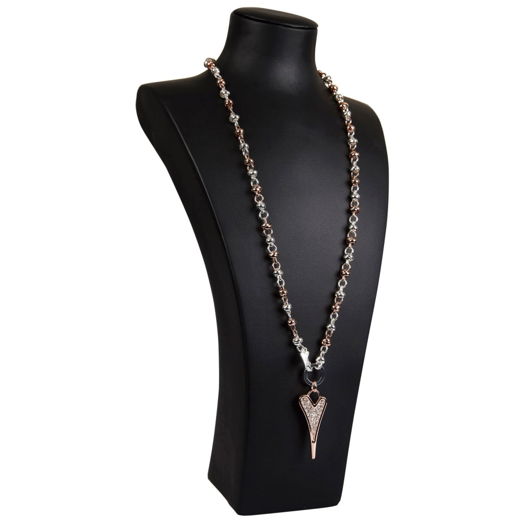 SILVER/ROSE GOLD 70CM NECKLACE