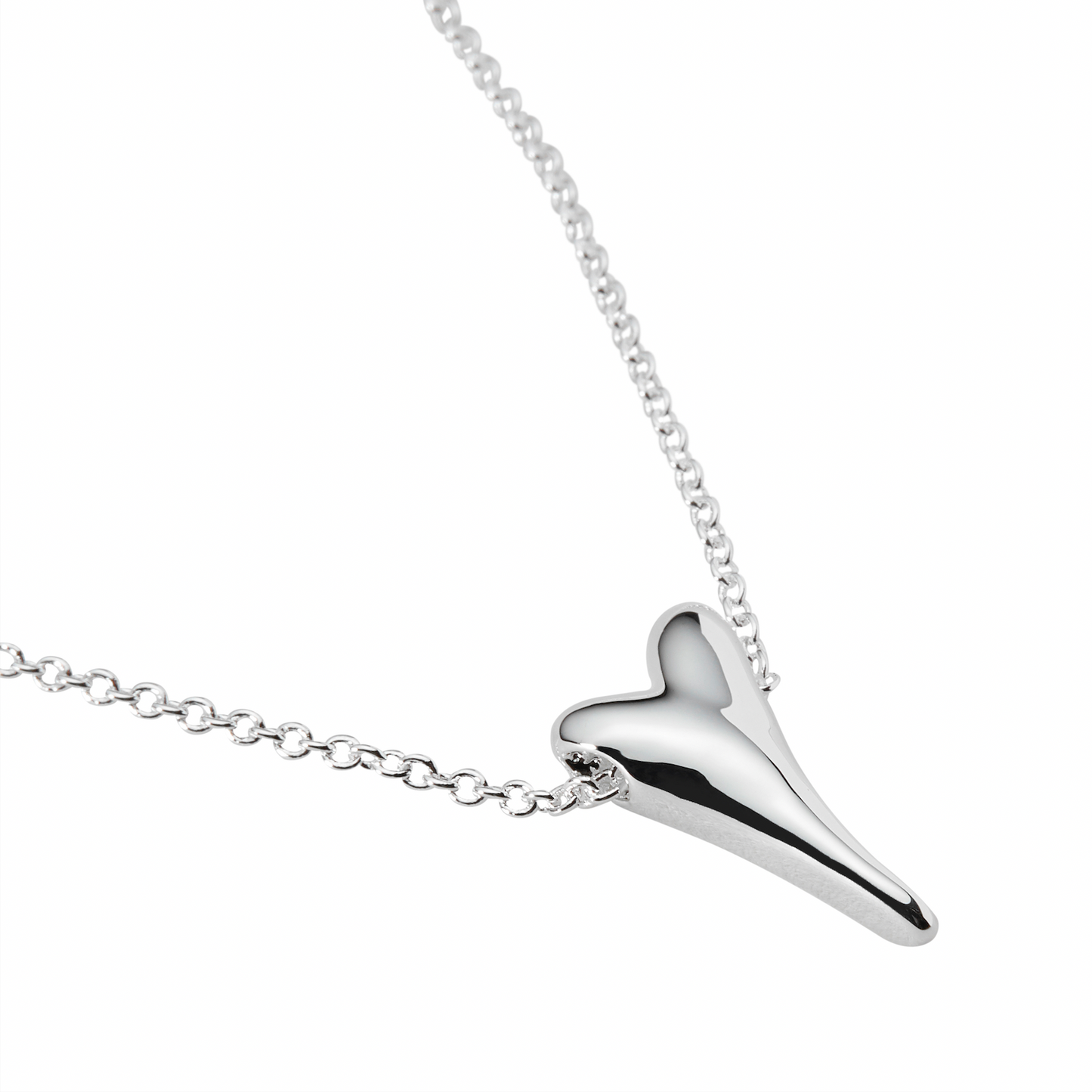 SILVER BUBBLE HEART NECKLACE *
