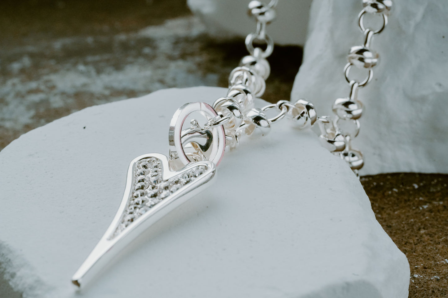 SILVER 70CM LONG KNOTTED CHAIN NECKLACE*