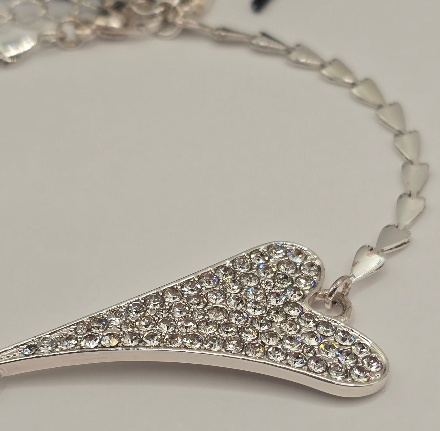 SILVER DIAMANTE HEART BRACELET*