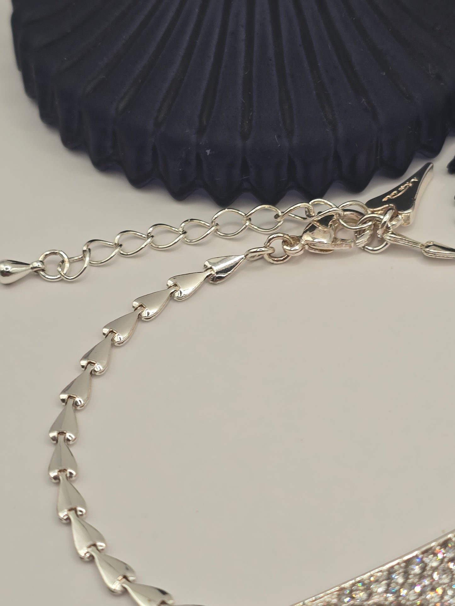 SILVER DIAMANTE HEART BRACELET*