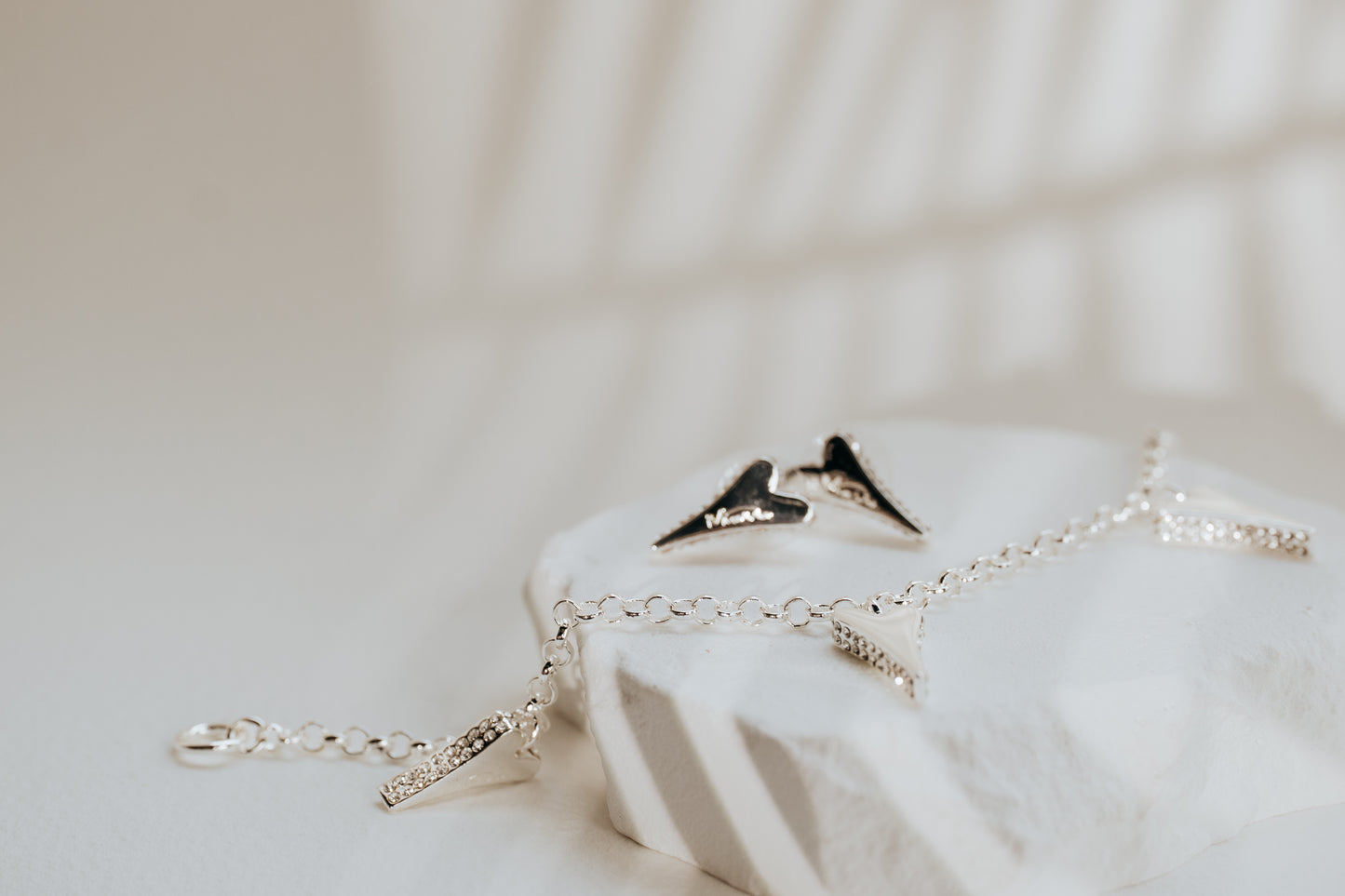 SILVER SMALL CZ HEART EARRINGS*