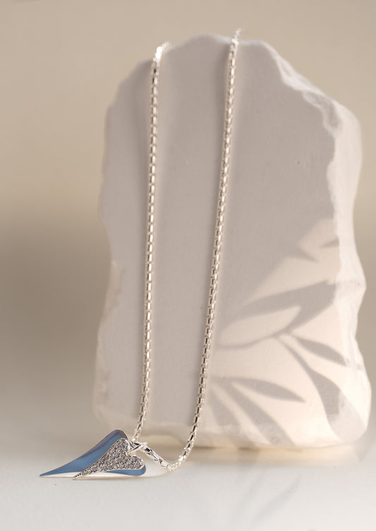 SILVER DOUBLE HEART NECKLACE*