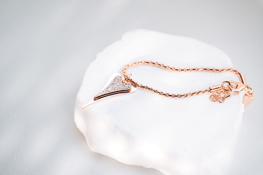 ROSE GOLD DOUBLE HEART BRACELET*