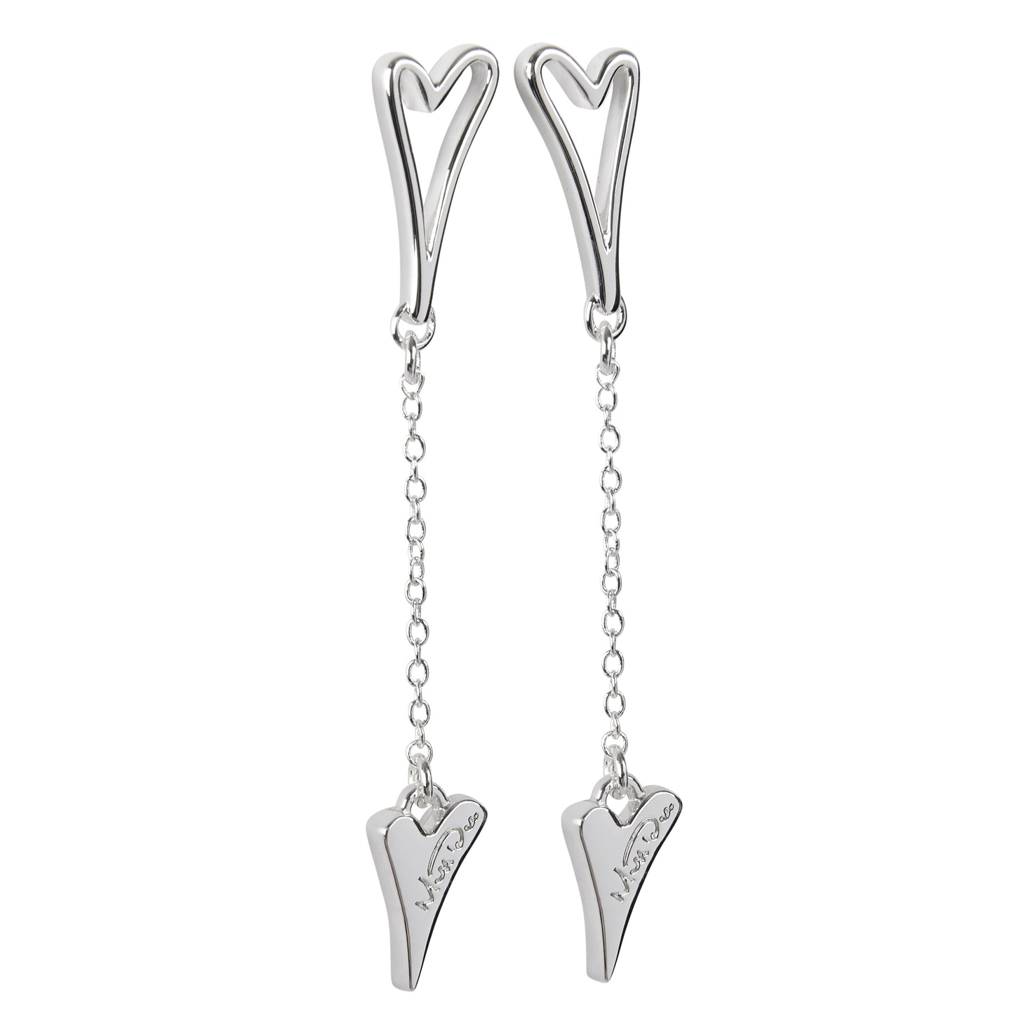 Silver plated Hollow heart Earrings