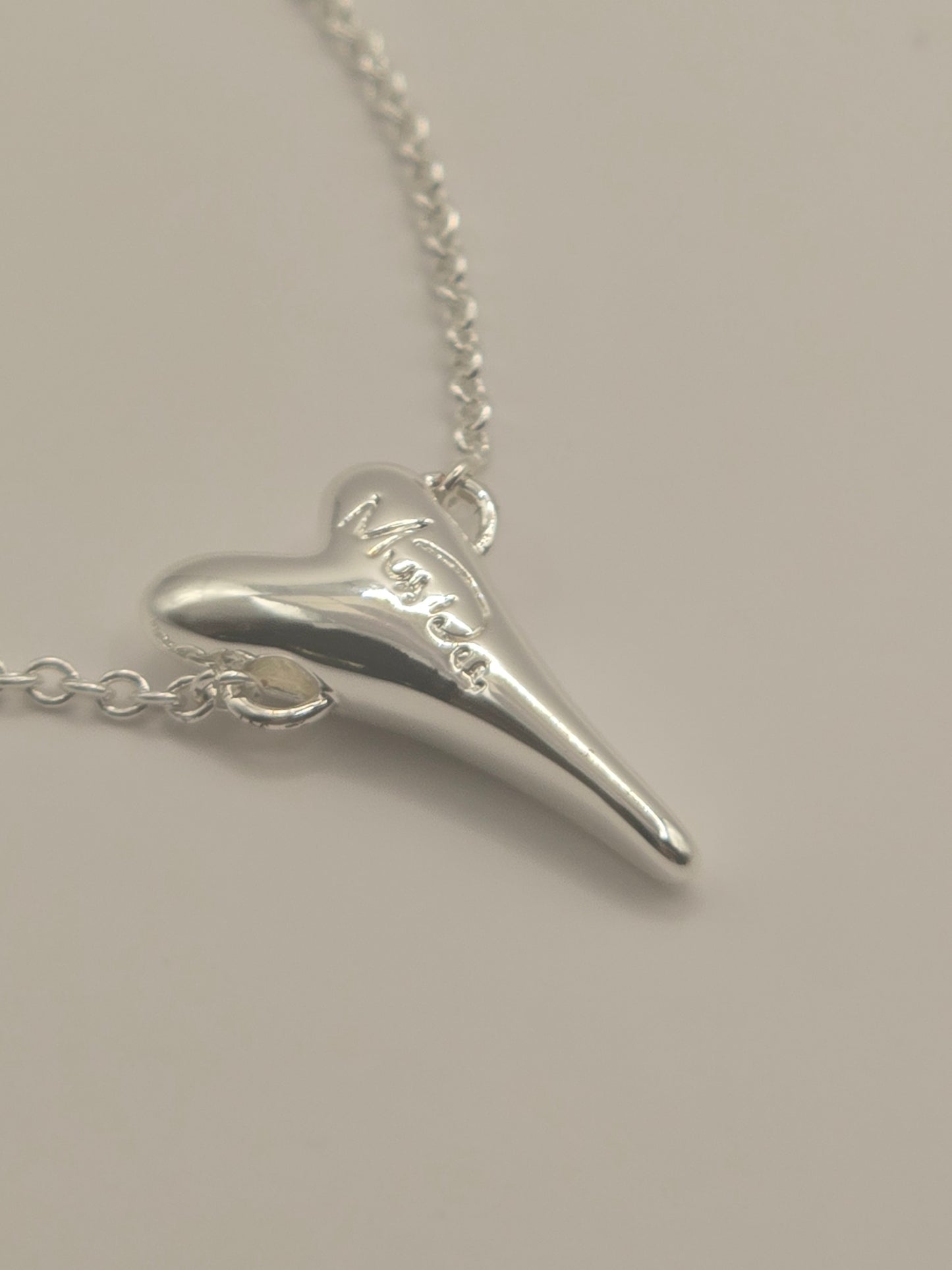 Silver Small Bubble Heart Shaped Pendant Bracelet*