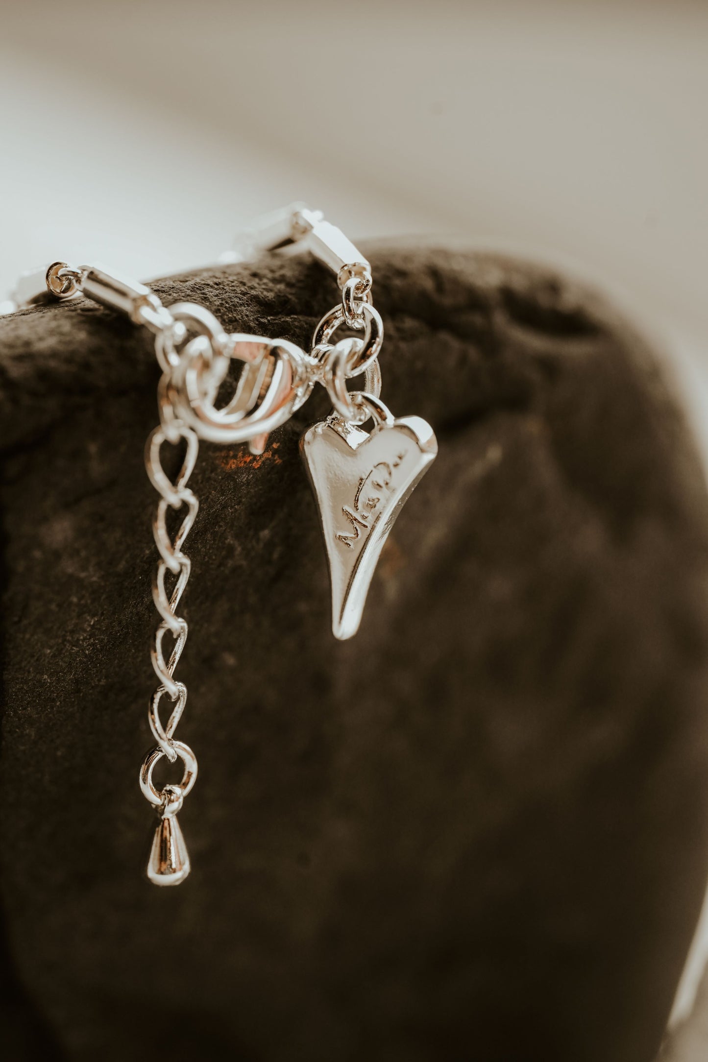 SILVER/YELLOW GOLD SOLID HEART NECKLACE *