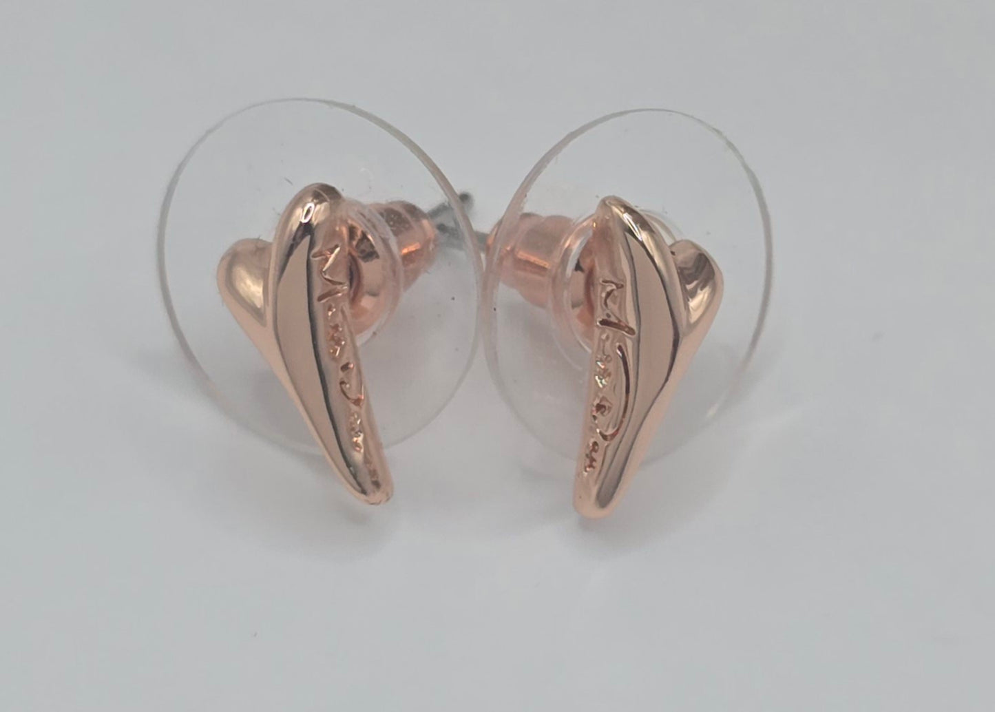 Rose Gold Bubble Small Heart Earrings*