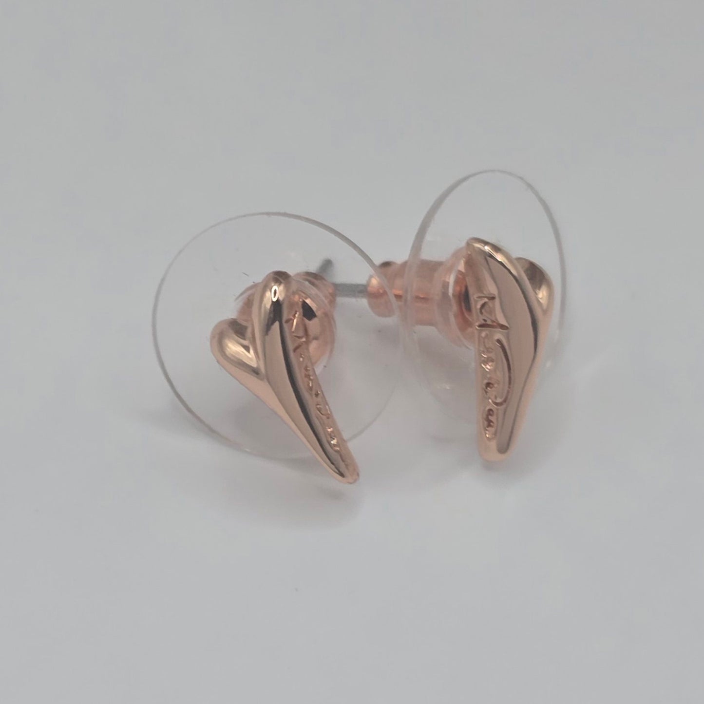 Rose Gold Bubble Small Heart Earrings*
