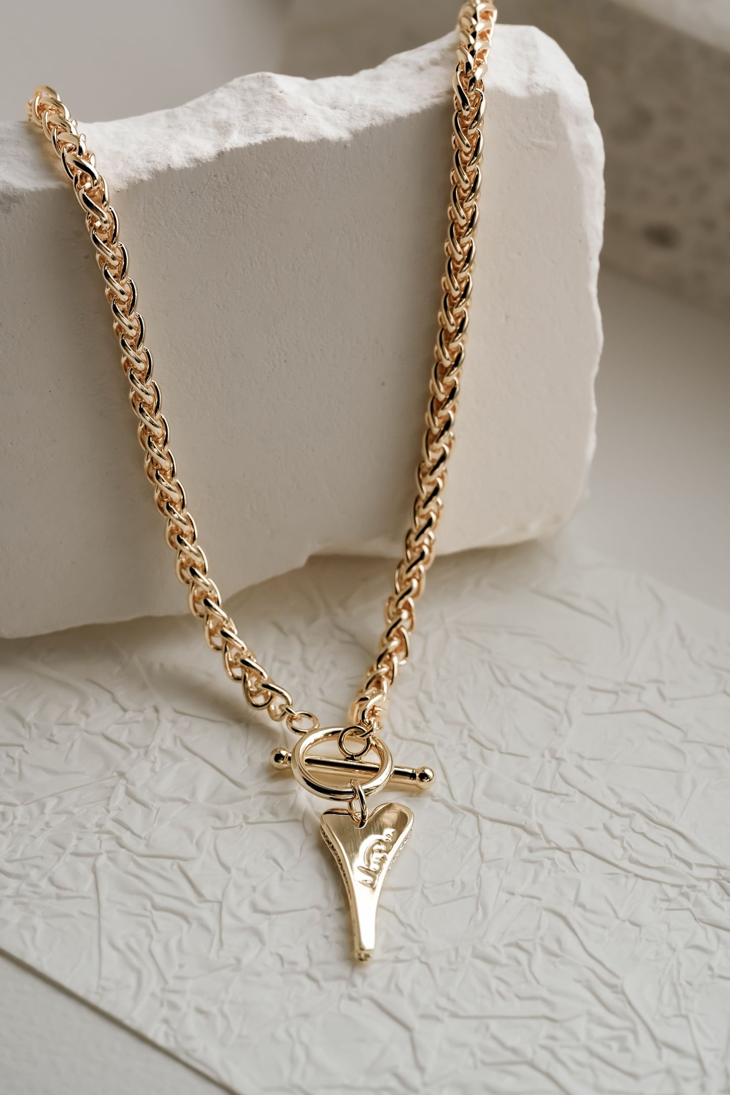 NEW!!! T BAR YELLOW GOLD NECKLACE *
