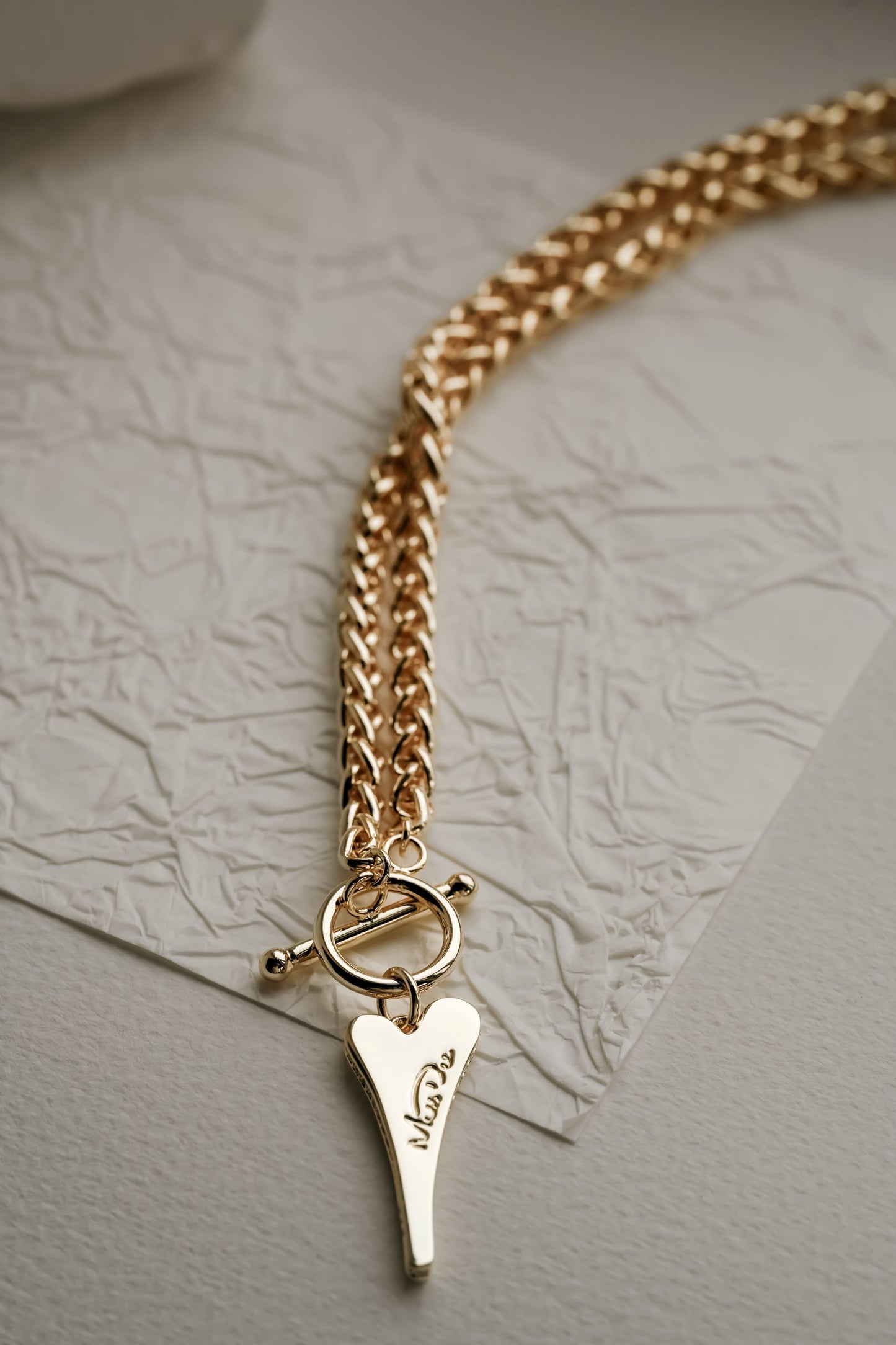 NEW!!! T BAR YELLOW GOLD NECKLACE *