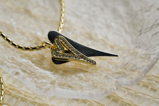 NEW!!!! YELLOW GOLD DOUBLE HEART NECKLACE *