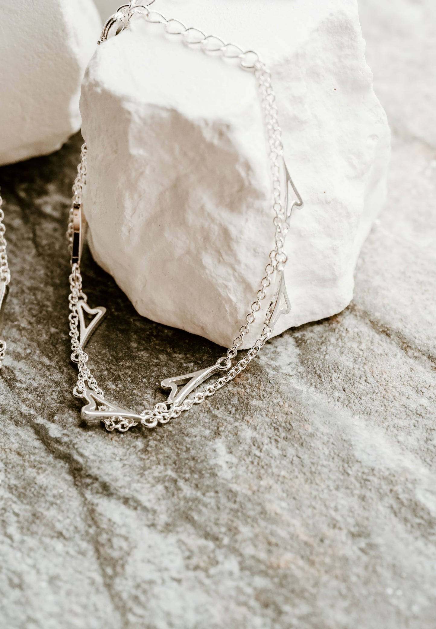 SILVER DOUBLE CHAIN BRACELET *