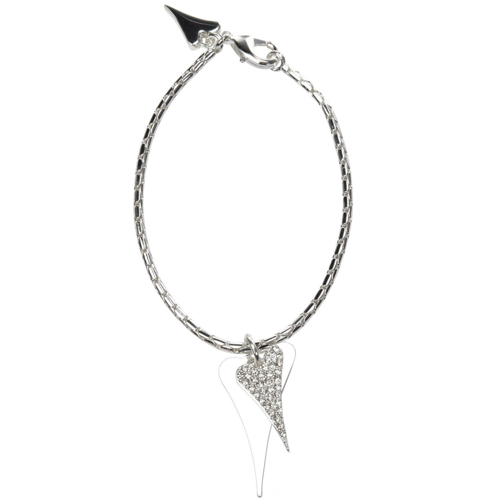 SILVER DOUBLE HEART BRACELET*